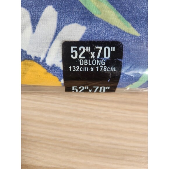 Mervyn's California Daisy Lane Tablecloth Blue 52"x70” Oblong USA - Picture 5 of 8